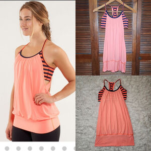 Lululemon No Limits Tank in Sea Stripe Light Flare Inkwell